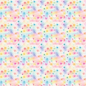 Algodón estampado estrellas