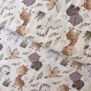 Algodón estampado · animales de la selva · detalle 2