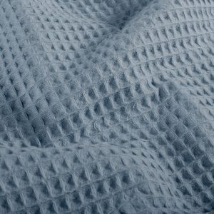 Algodón waffle · azul