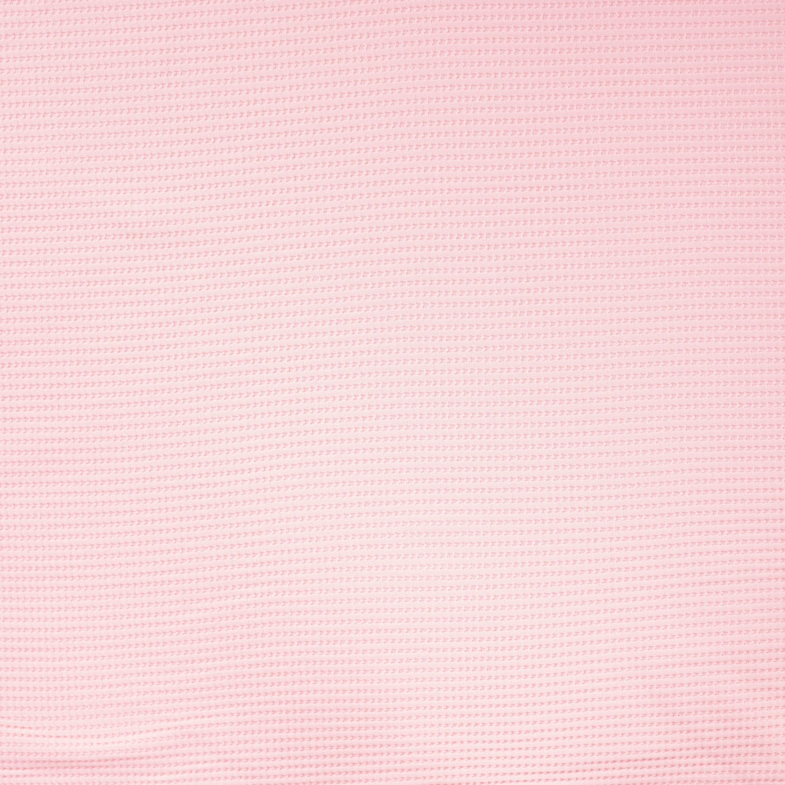 Algodón waffle de punto (elástico) rosa claro