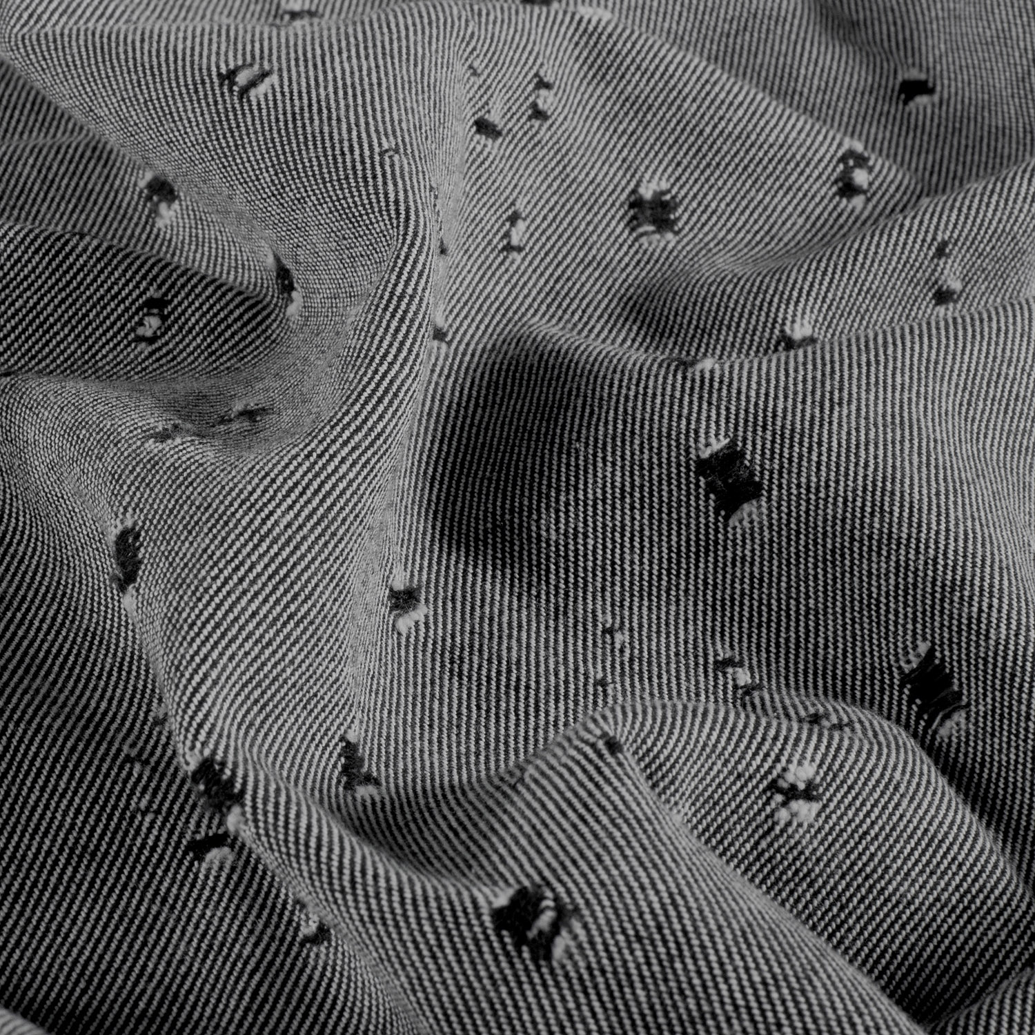 Denim algodón/poliéster teñido · gris