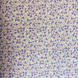 Algodón estampado con margaritas azules