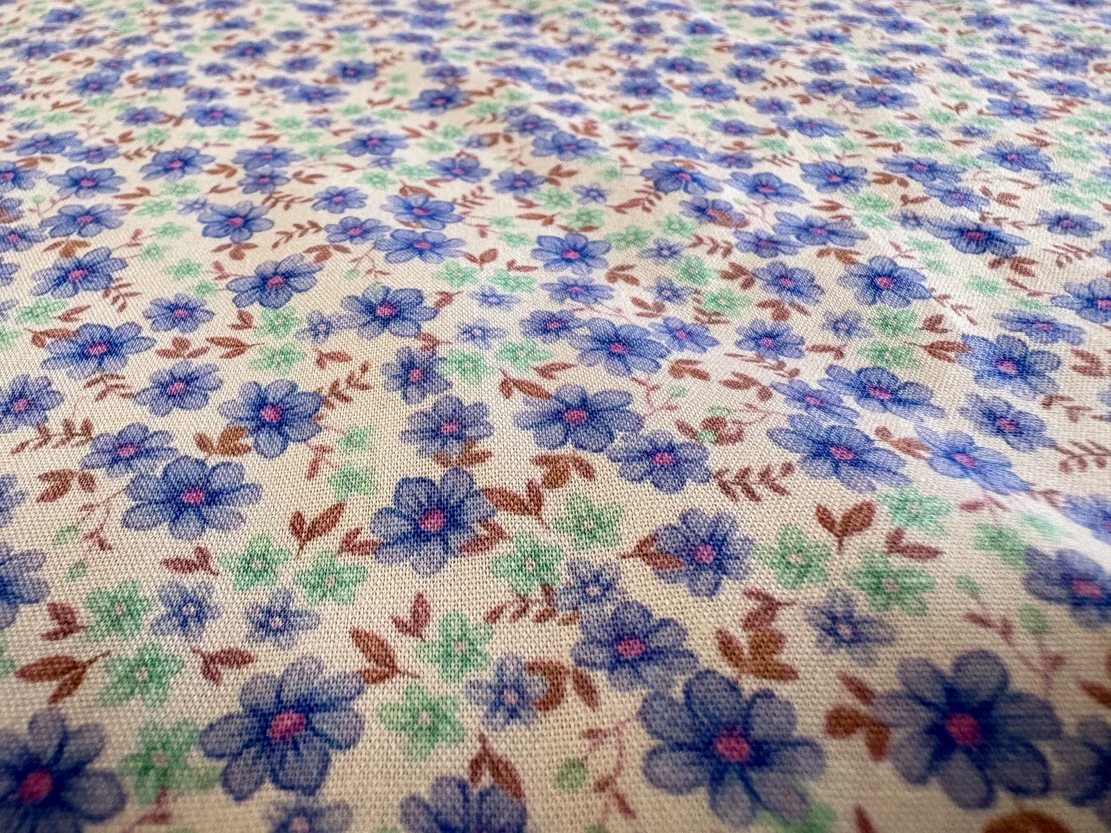Algodón estampado · margaritas azules - Imagen 3