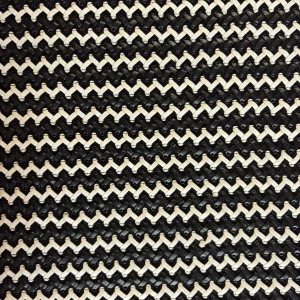 Tejido trenzado bicolor negro y crudo
