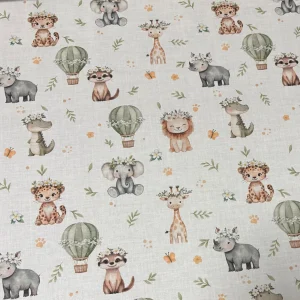 Animales de la selva, algodón para costura