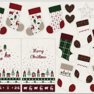 Panel botas y saco navideño